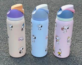 Leuke pastel komische hondenwaterfles, terug naar school cadeau voor kinderen, 30oz beker, beker minnaar cadeau