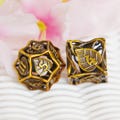 Metal Maple Leaf Dice Set, Hollow Brass D&D Role Playing Game product logo