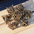Metal Tree Branch Dragon Dice Set, Hollow RPG Gaming Dice, Dungeons & Dragons Accessory product logo