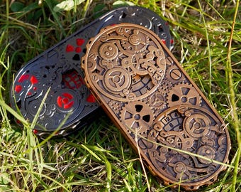 Steampunk DND Dice, Gear Double Wheel, Metal Dragons Dungeon Board Games, Christmas gift