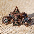Hollow metal, DND longan gemstone, 7-piece set polyhedral dice set product logo