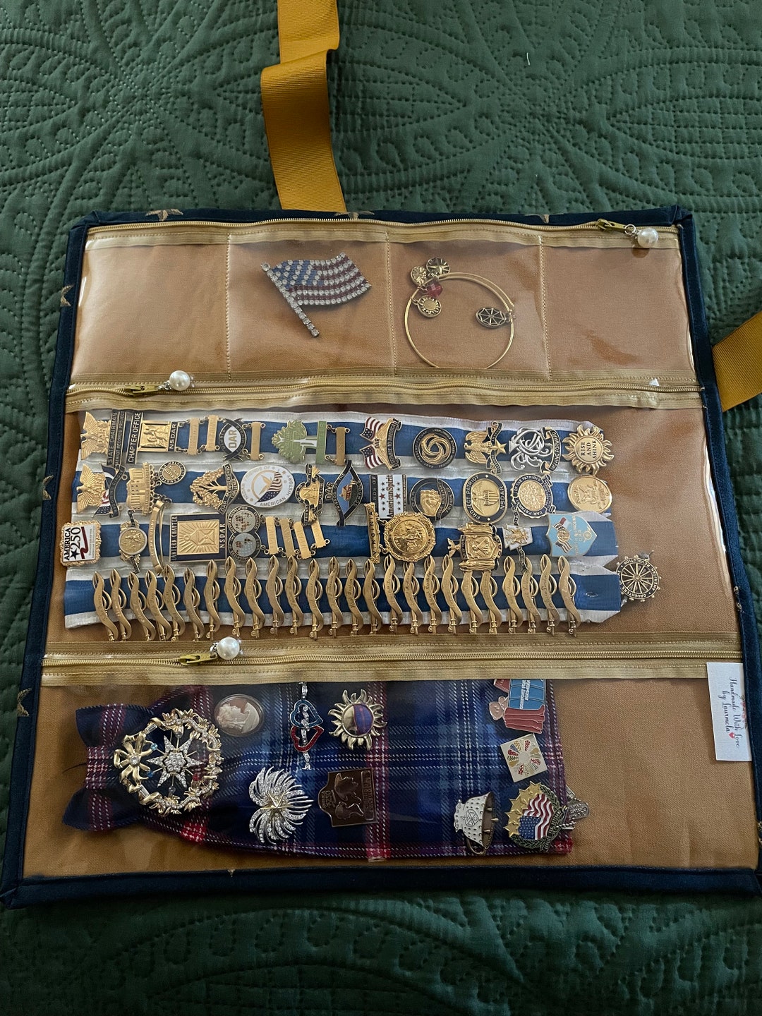 Beautiful Navy Fabric With Gold Stars Used to Make This Pin Keeper ...