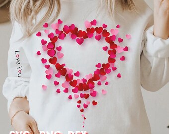 Valentinstag Herz PNG | Rot & Pink Herzform | Kokette Valentine Sublimationsentwurf | Trendige V-Day Clipart | Sofort Download