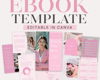 E-booksjabloon van 100 pagina's voor Canva | Bewerkbaar werkboeksjabloon | Leadmagnet | Digitaal product | PDF-handleiding | Canva-sjabloon