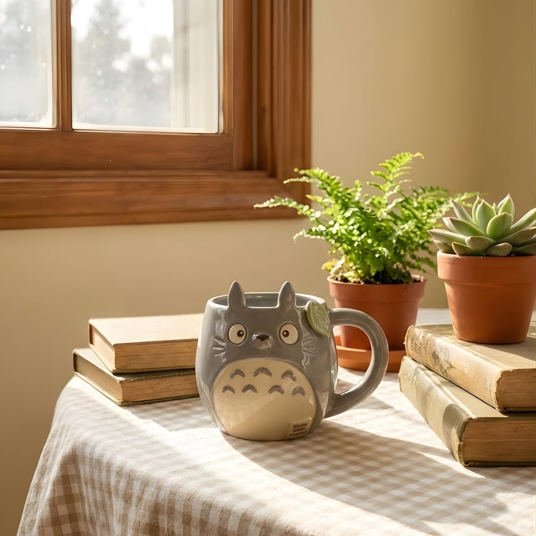Handmade Totoro Mug, Ceramic Wabi Sabi Tea Cup, Studio Ghibli Gift - Etsy UK