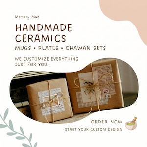 Custom Handmade Ceramic Mugs | Plates | Bowls | Chawan Sets
