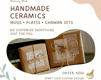 Custom Handmade Ceramic Mugs | Plates | Bowls | Chawan Sets