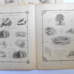 10 Pages 1899 Bible Symbols Sunday School Victorian Picture Book - Etsy