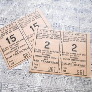 4 Oakland & Antioch Railway Passenger Tickets San Francisco Oakland