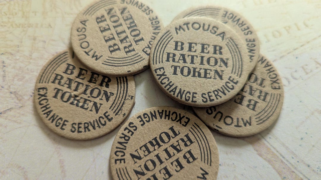 Rare 1940s MTOUSA Army Beer Ration Token Post Exchange Club Service ...