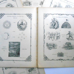 10 Pages 1899 Bible Symbols Sunday School Victorian Picture Book - Etsy