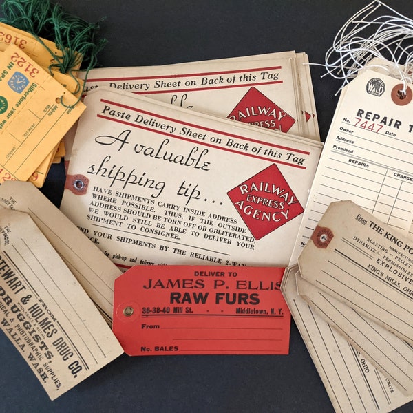 Vintage Shipping and Merchandise Tag Rail Road