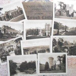 10 Warwick Castle Ward&#39;s High Class Snapshots Souvenir Photos Edwardian 1900s