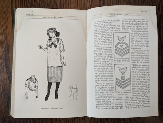 1913 the Sewing Book Complete Instructions in Sewing and Simple