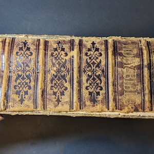 Large Victorian 1892 The Holy Bible Old and New Testaments Apocrypha Psalms A J Holman & Company