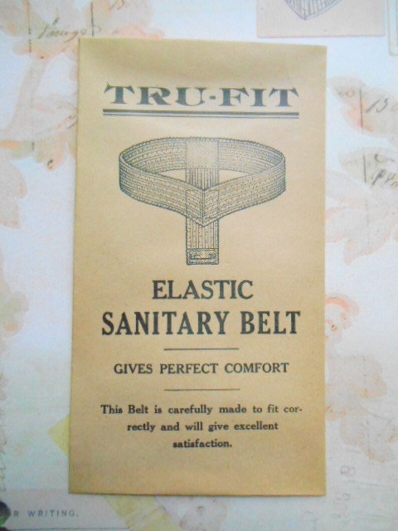 1900s Victorian Female Hygiene Sanitary Menstral Belt Envelope Etsy