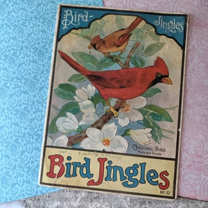 Litho 1910s Bird Jingles No 32 Carolyn Stecher Hodgman Poetry