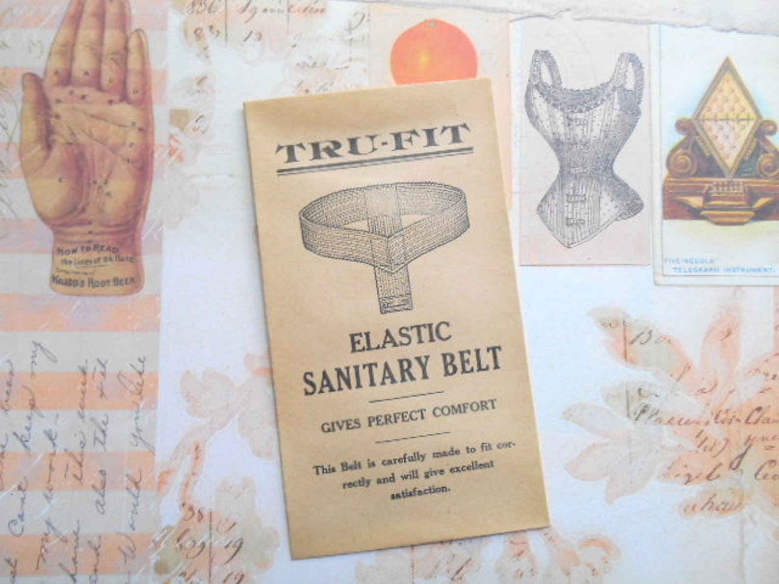 1900s Victorian Female Hygiene Sanitary Menstral Belt Envelope Etsy