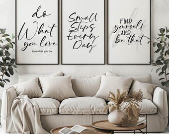 Väggkonstset med bekräftelse, inspirerande citattryck (digital nedladdning)