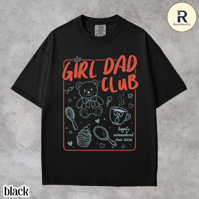 Girl Dad Club Shirt, Girl Dad Shirt, Father's day Gift, Girl Pregnancy Announcement, Dad to be, Cool Dad, Funny Husband Shirt Comfort Colors Bild 4