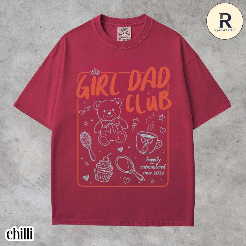 Girl Dad Club Shirt, Girl Dad Shirt, Father's day Gift, Girl Pregnancy Announcement, Dad to be, Cool Dad, Funny Husband Shirt Comfort Colors Bild 7