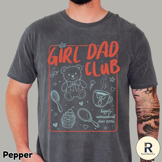 Girl Dad Club Shirt, Girl Dad Shirt, Father's day Gift, Girl Pregnancy Announcement, Dad to be, Cool Dad, Funny Husband Shirt Comfort Colors
