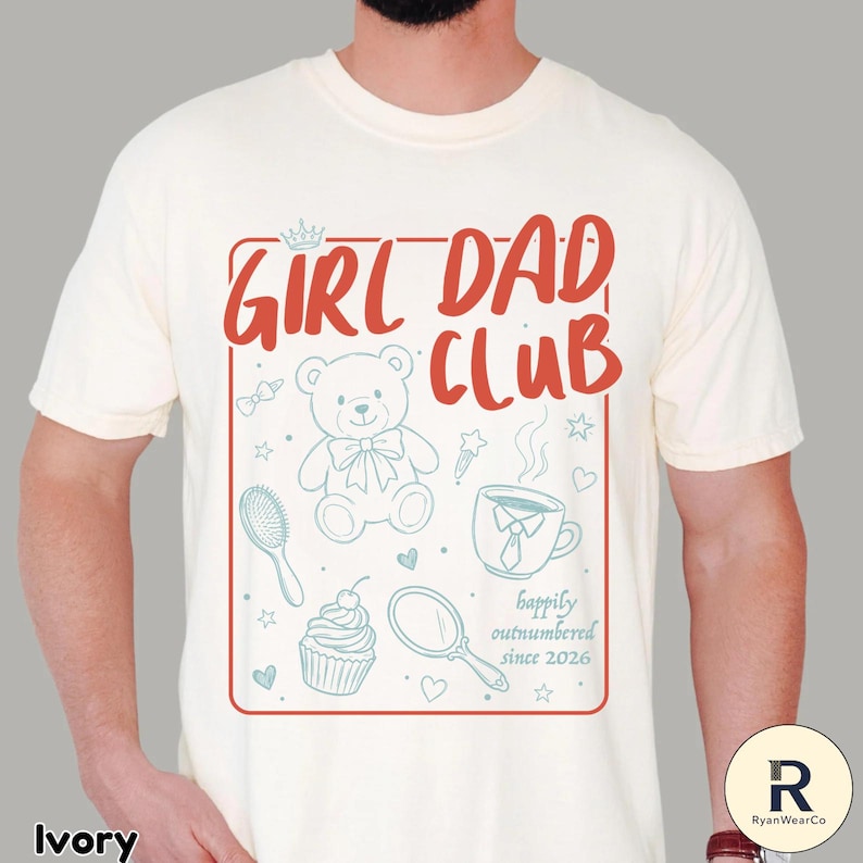 Girl Dad Club Shirt, Girl Dad Shirt, Father's day Gift, Girl Pregnancy Announcement, Dad to be, Cool Dad, Funny Husband Shirt Comfort Colors Bild 2