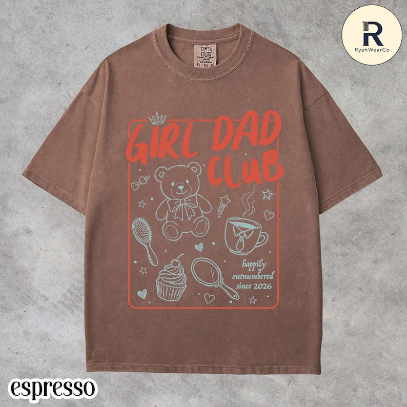 Girl Dad Club Shirt, Girl Dad Shirt, Father's day Gift, Girl Pregnancy Announcement, Dad to be, Cool Dad, Funny Husband Shirt Comfort Colors Bild 8