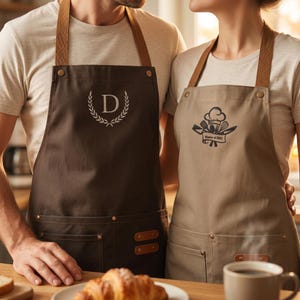 Custom Embroidered Apron for Men & Women,Custom BBQ Apron for Men,Cooking Apron,Embroidered Chef Apron,Gardening Apron,Father’s Day Gift