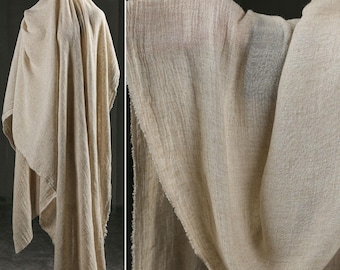 Gasa de algodón y lino orgánico: tela texturizada para estilos boho y hanfu