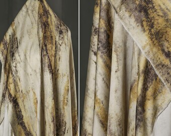 Desert Yellow Camel Plant-Dyed Acetate Satin Fabric for DIY Sewing and Decor