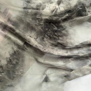 Botaniskt tie-dye Tencel-tyg, skir silkeslen blandning, metervara