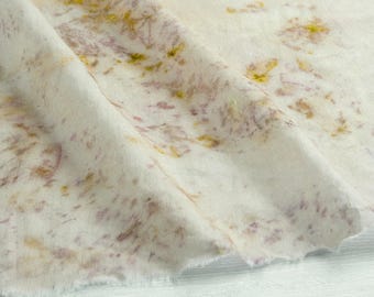 Dried Leaf Plant-Dyed Tencel Linen Cotton Fabric for Art Dress
