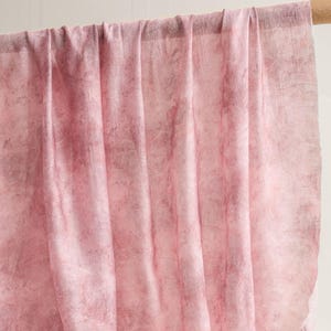 Carmine Flower Tree Jacquard Botanical Dyed Chiffon, Viscose Polyester Crinkle Fabric for Artistic Dresses image 3