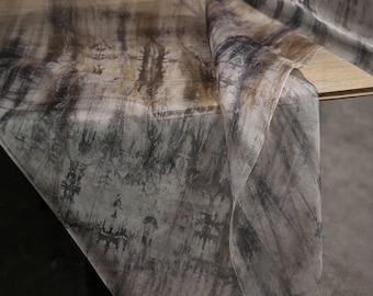 Antique Gradient Silk Organza - Hand Dyed Sheer Fabric for Bridal & Decor