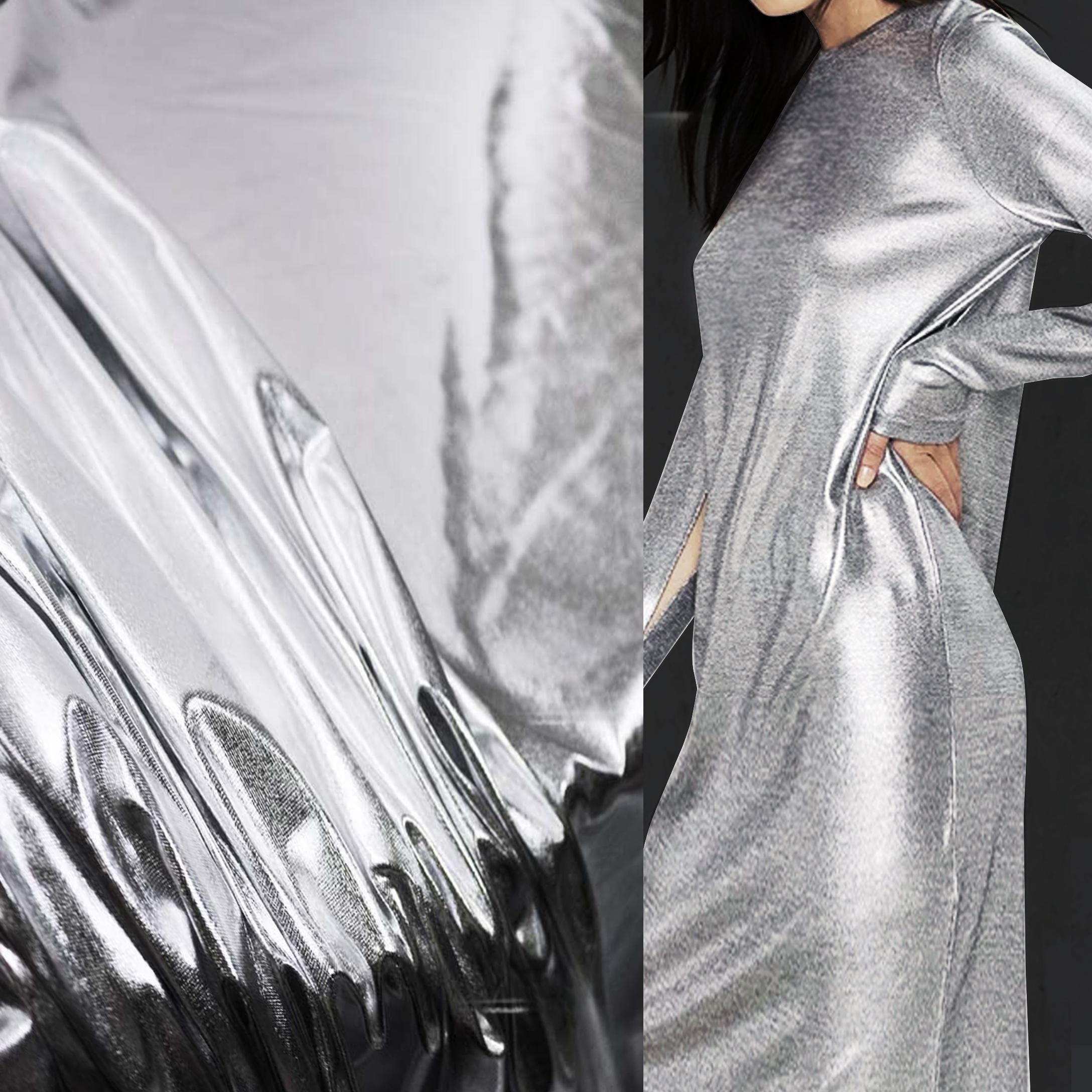futuristic prom dress Deconstructed Wave Dress Navy Blue / XS