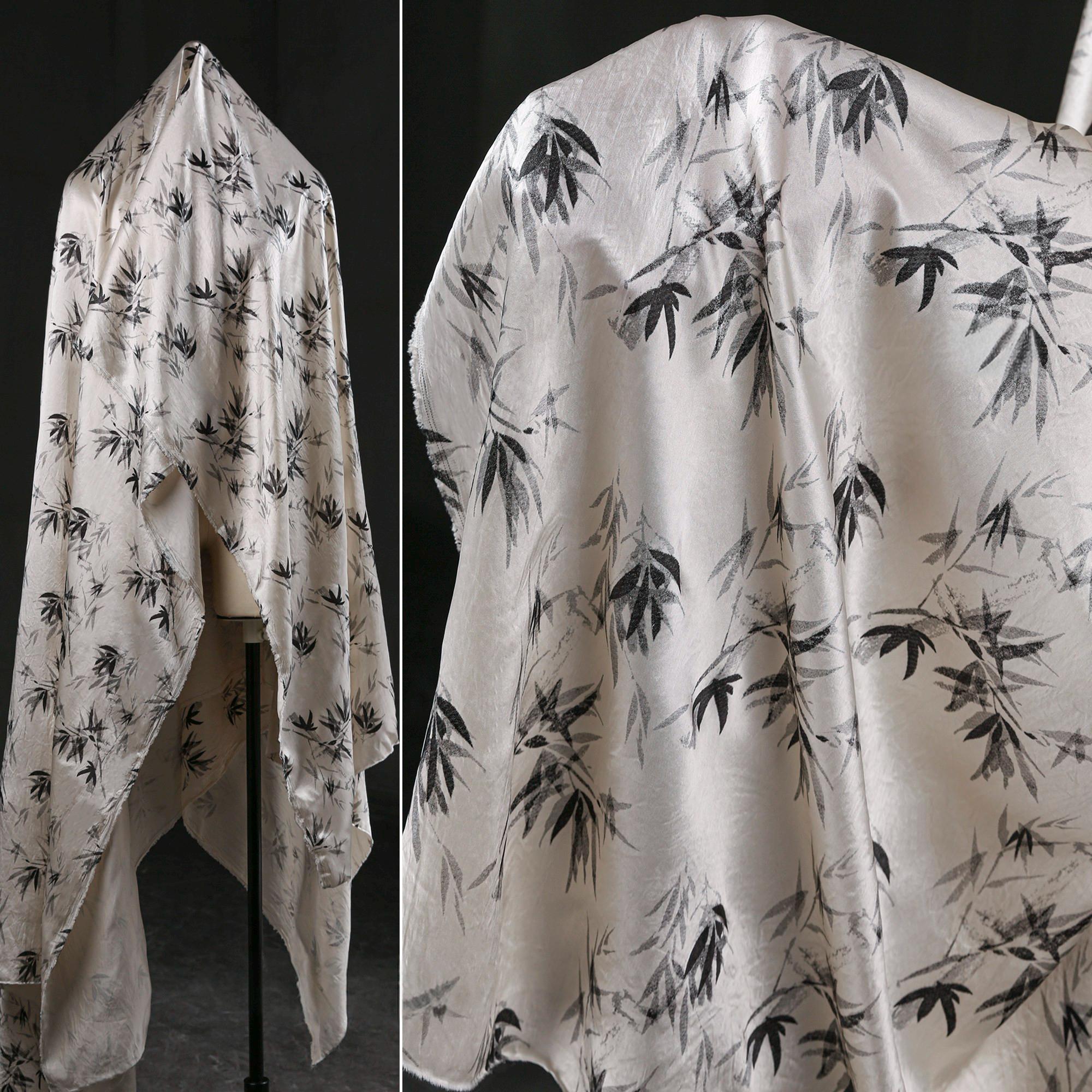 Drapery Robe Heavyweight Bamboo Acetate Satin, Cream Drape Fabric for Luxury Drapery ...