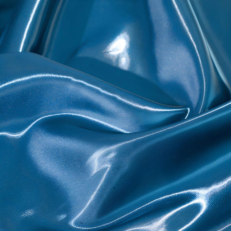 Liquid Water Satin Fabric, Iridescent Glossy Material for Gowns, Fluid ...