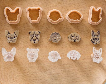 Dog Breed Polymer Clay Cutter Set - Jewelry, Dog Tag, Key Chain Decorating Tools