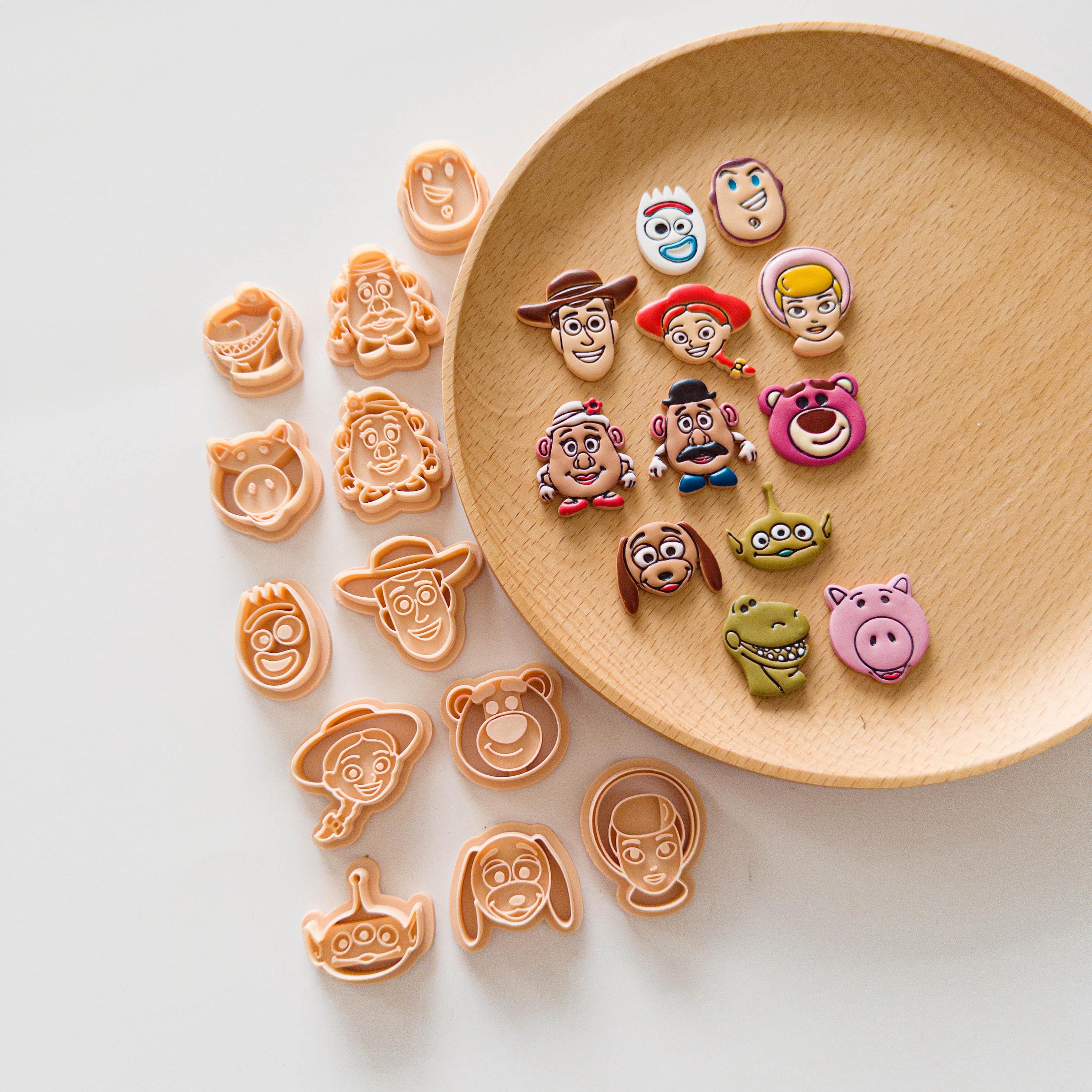 Cartoon Character Face Clay Cutters | Mini Earring Cutter Set - Etsy