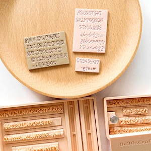 Mini 5mm Alphabet Stamps Set | Bubble or Script | Smallest Polymer Clay Letters