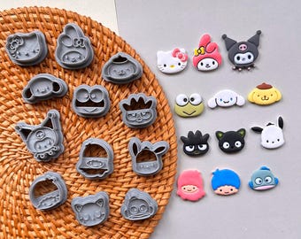 Japan Character Polymer Clay Cutter Set | Mold for Earrings & Crafts