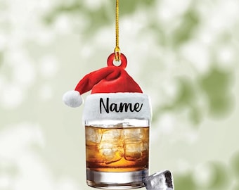 Personalized Bourbon Ornament, Bourbon Christmas Ornament, Bourbon Car Ornament