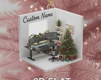 Custom Name Desk Decoration Software Developer Gift Computer Office Christmas