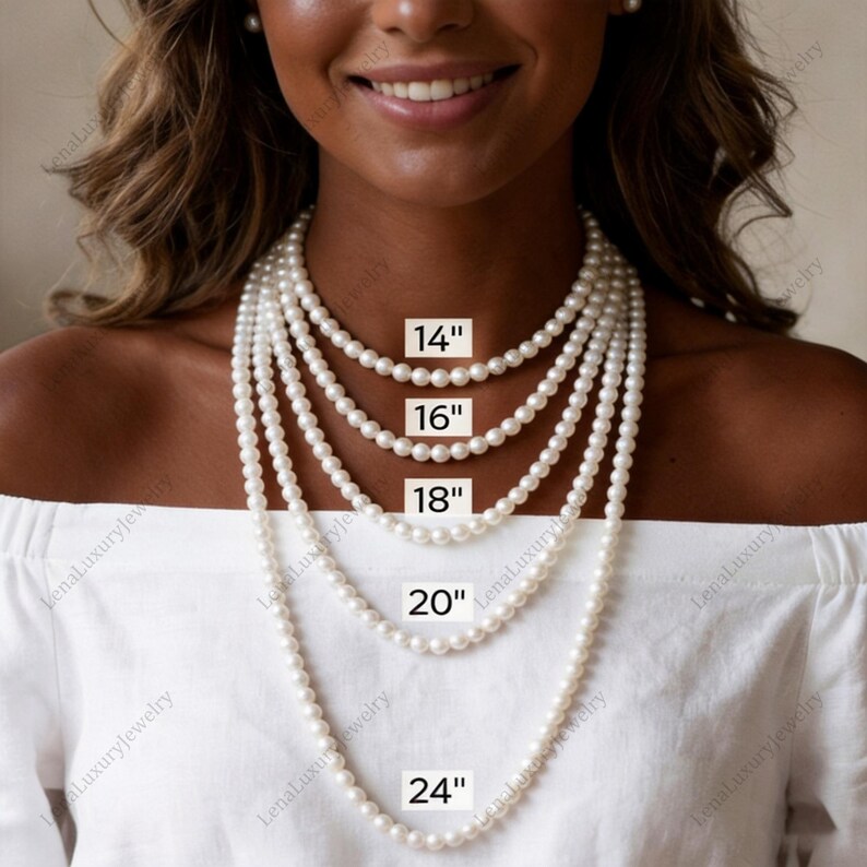 Shell Real Charms White Shell Pearl Necklace, Elegant Bridal Choker, Minimalist Everyday ...
