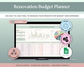 Home Renovation Budget Planner for Google Sheets | DIY Remodel Tracker | Home Improvement Budget Spreadsheet