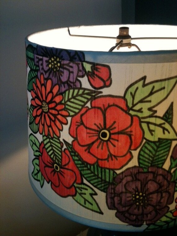 Items similar to Floral Lamp Shade on Etsy