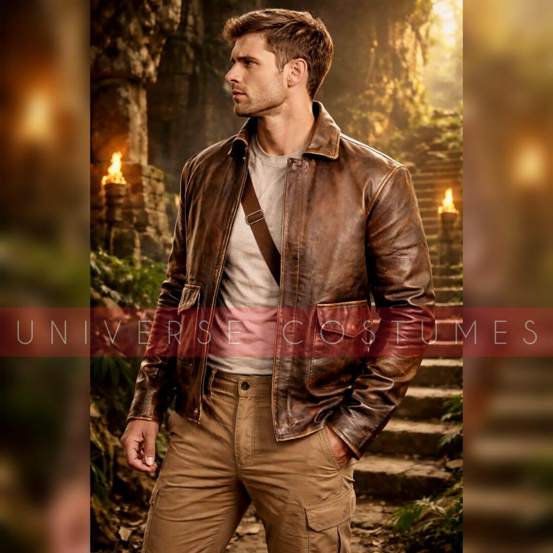 Men's Indiana-inspired Leather Jacket – Adventure Explorer Coat