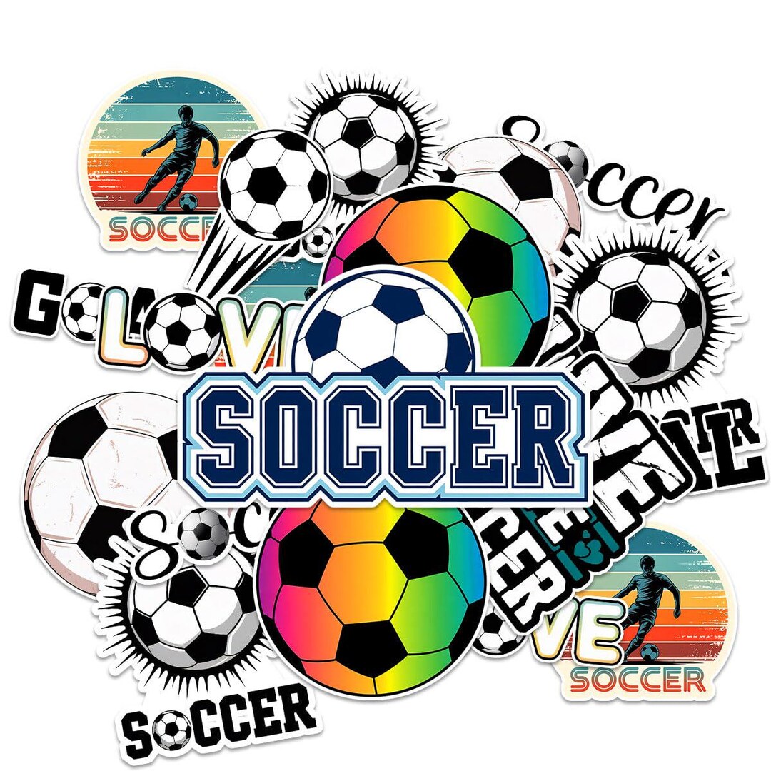 12pcs Football Soccer Stickers Pack, Sports Soccer Player Stickers for ...