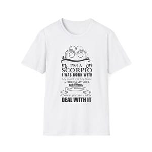 Scorpio Zodiac Typography T-Shirt